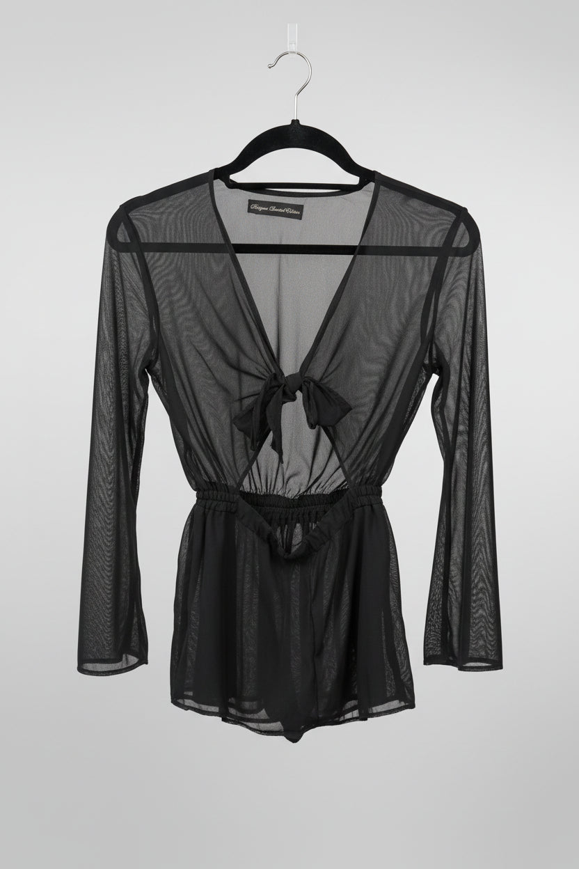 Knitted & Sheer Playsuit