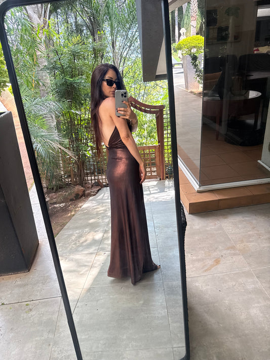 Brown Shimmer Dress
