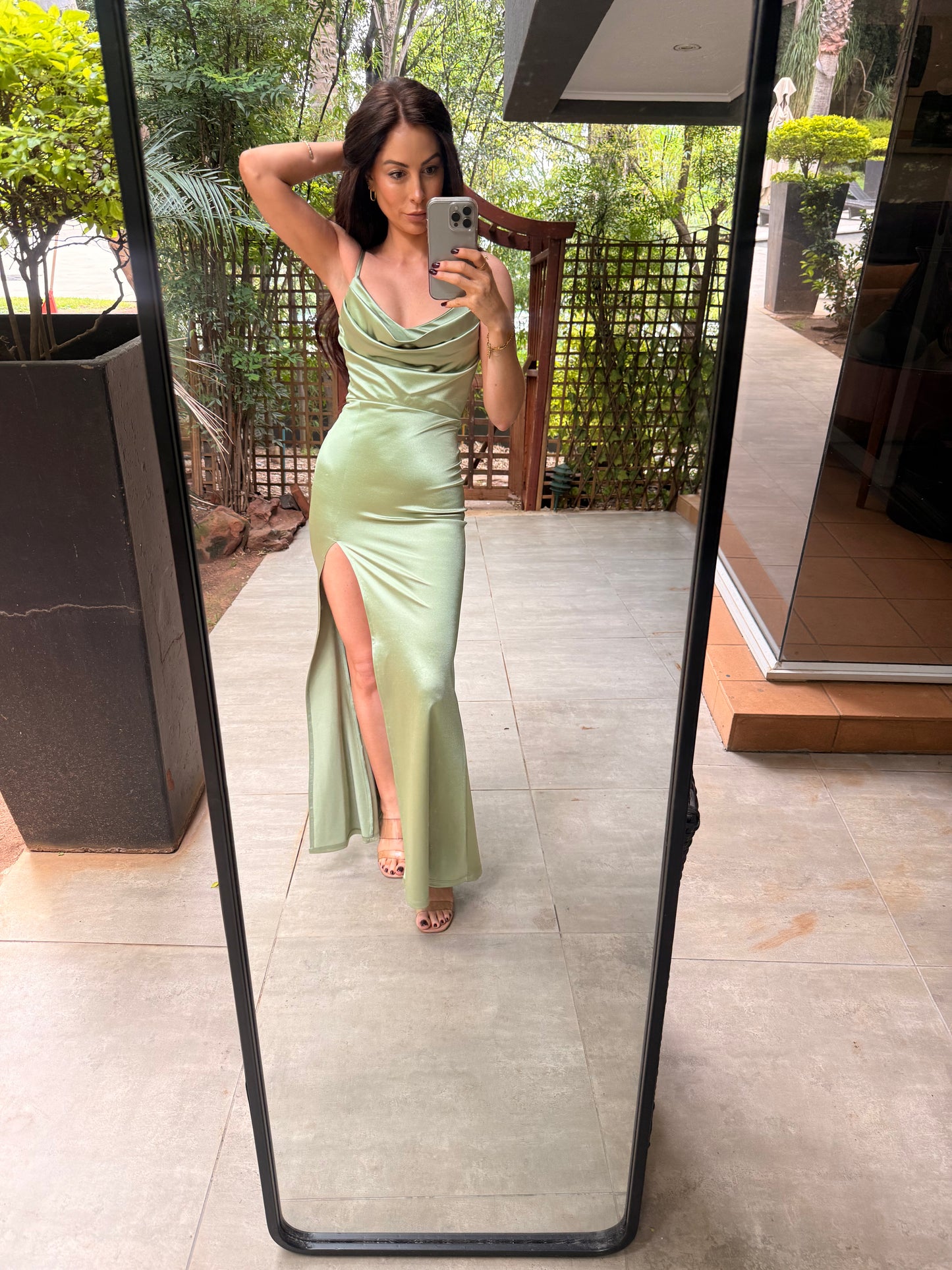 Minty Silk Dress