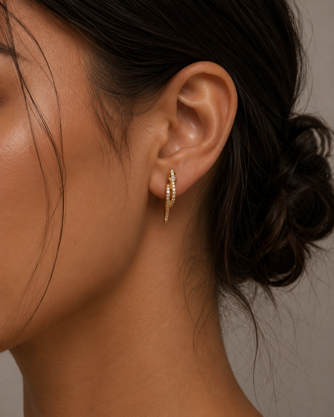 Crystal Snake Hoop