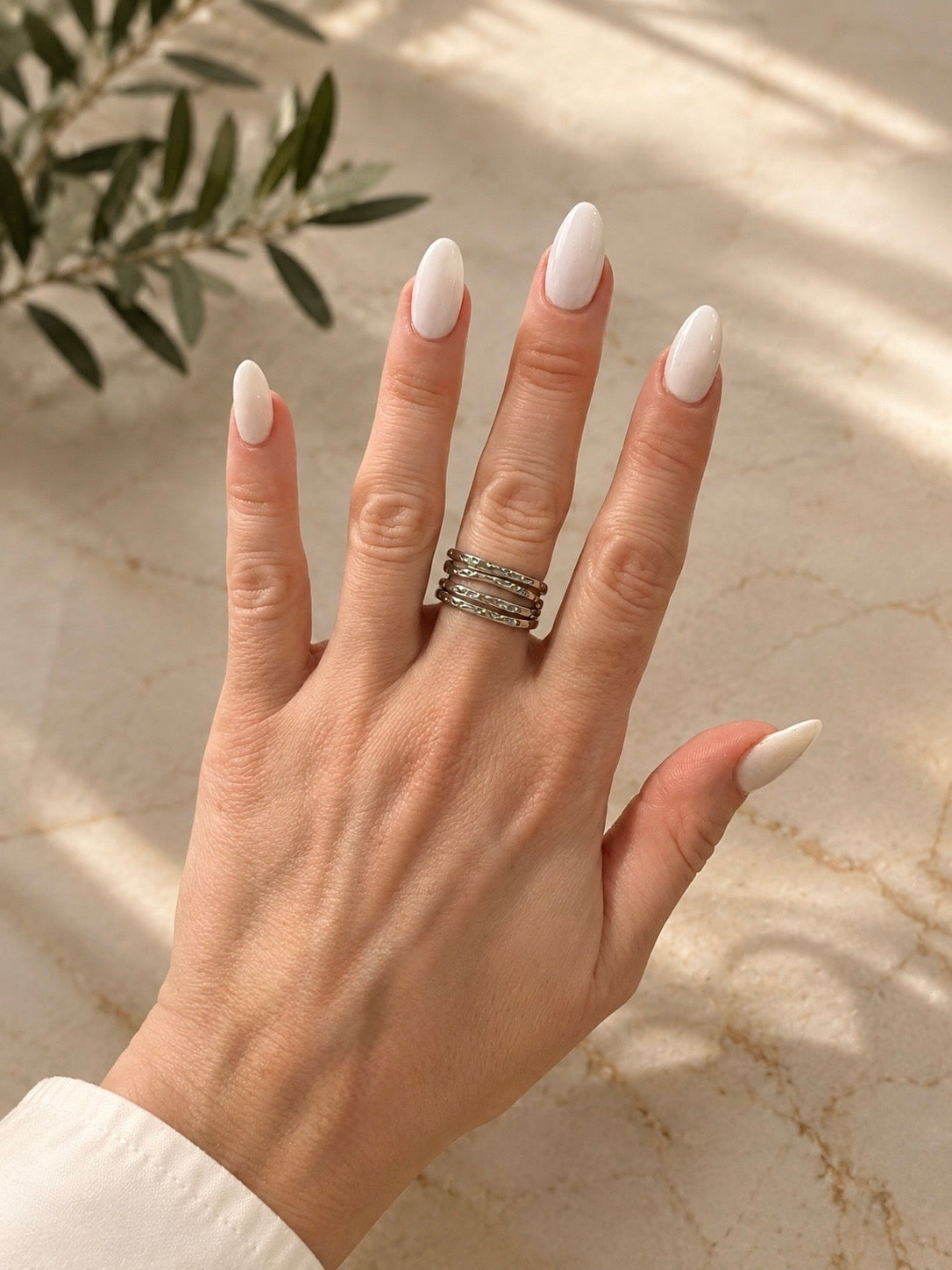 Layers of Silver Cuff Ring