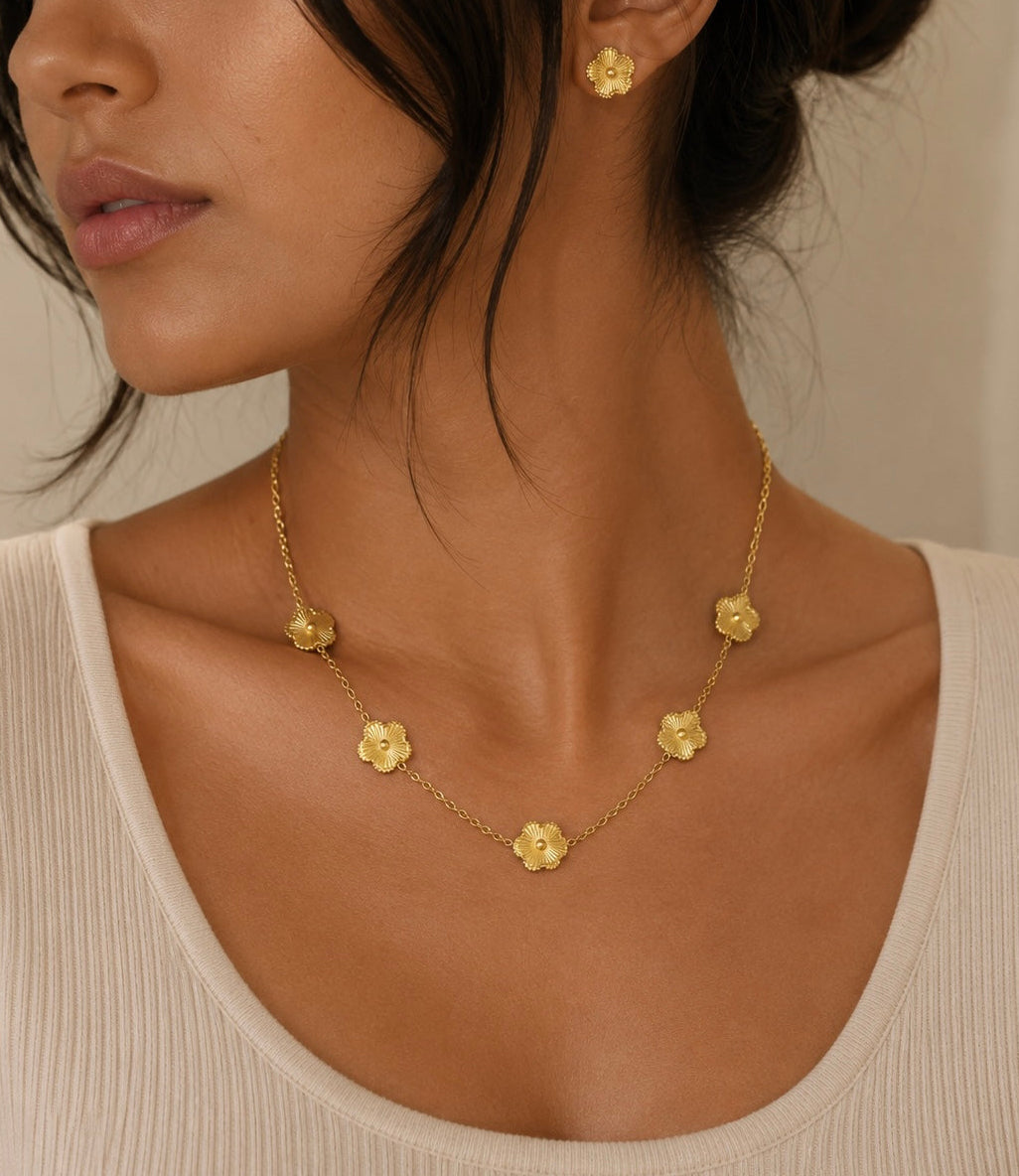 Golden Flower Necklace