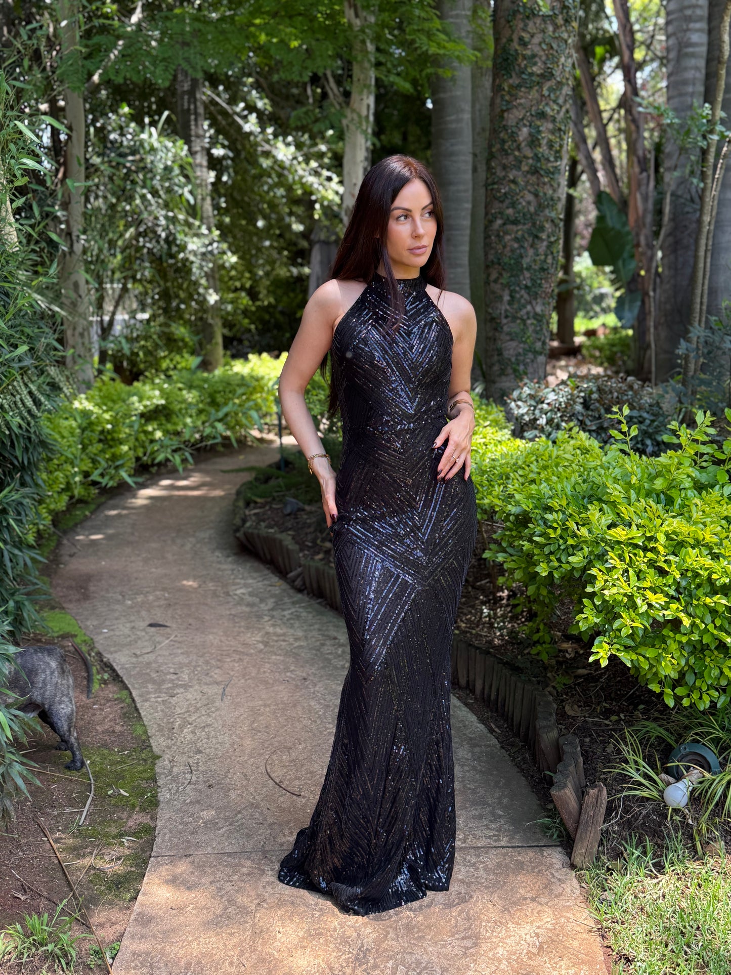 Black Sequence Gown