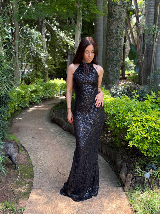 Black Sequence Gown