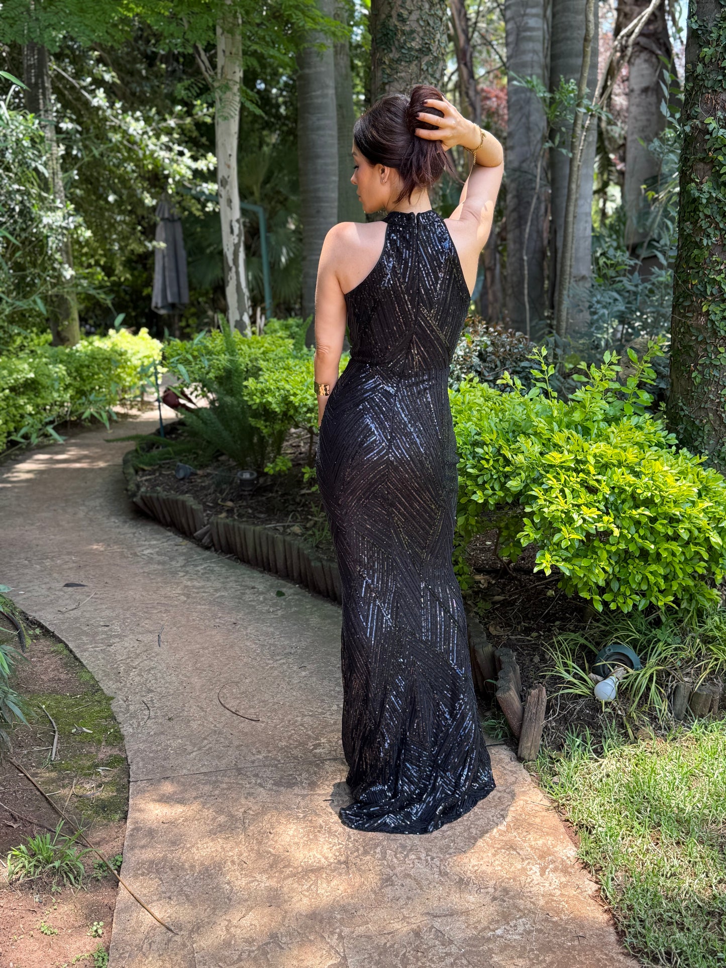 Black Sequence Gown