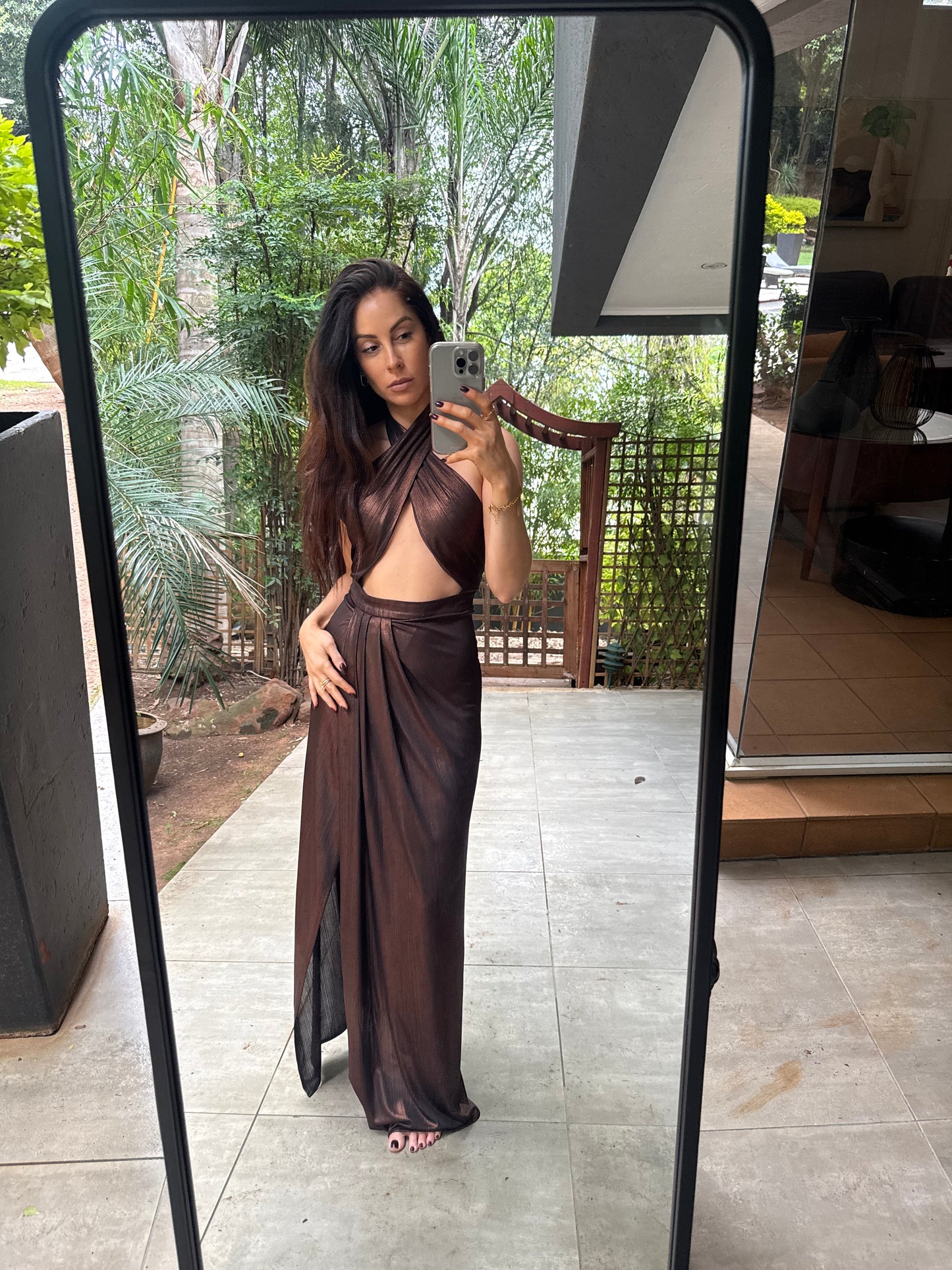 Brown Shimmer Dress