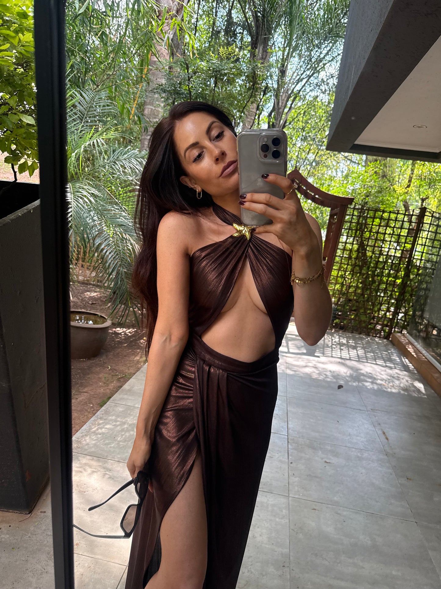 Brown Shimmer Dress