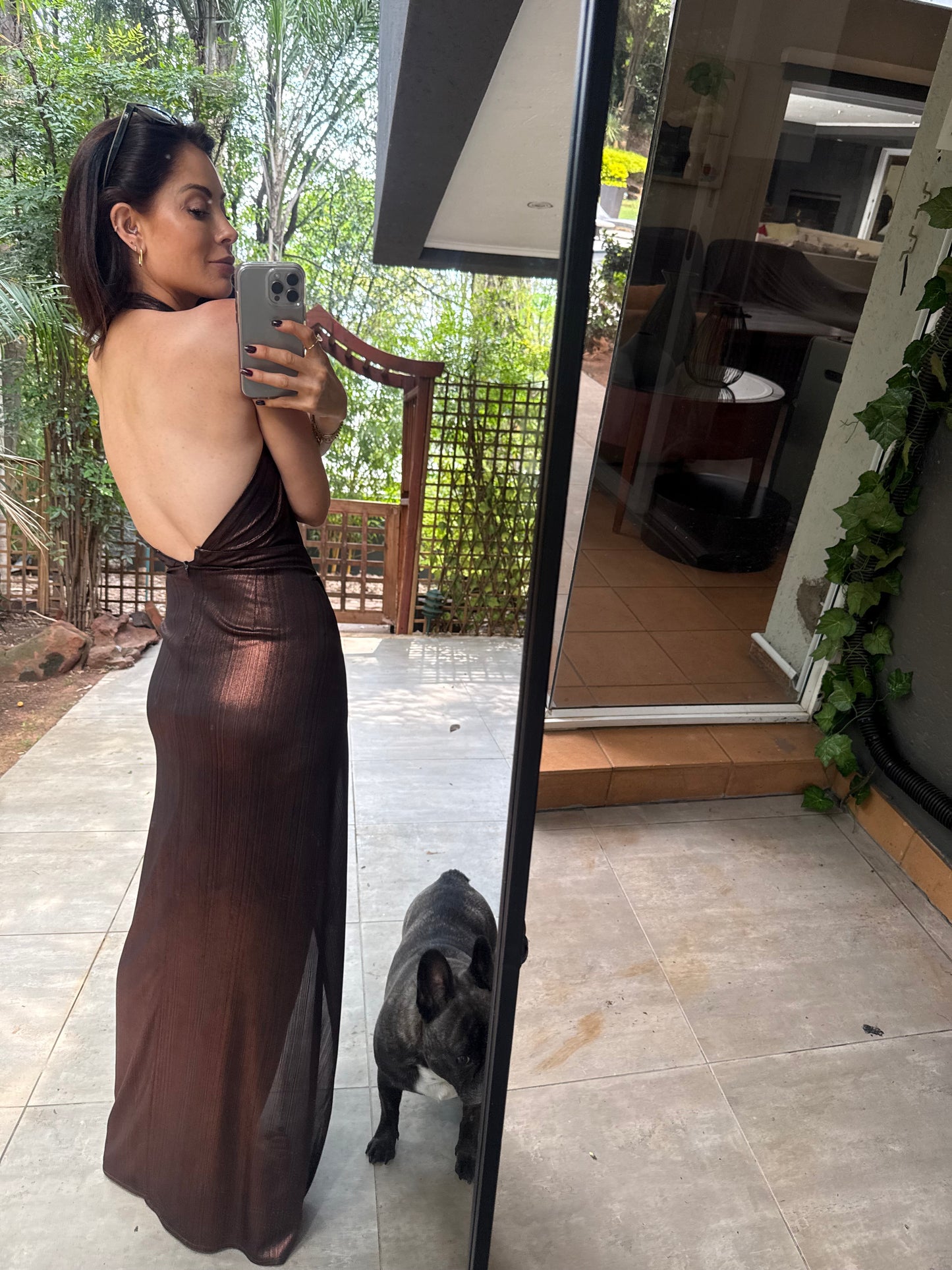 Brown Shimmer Dress