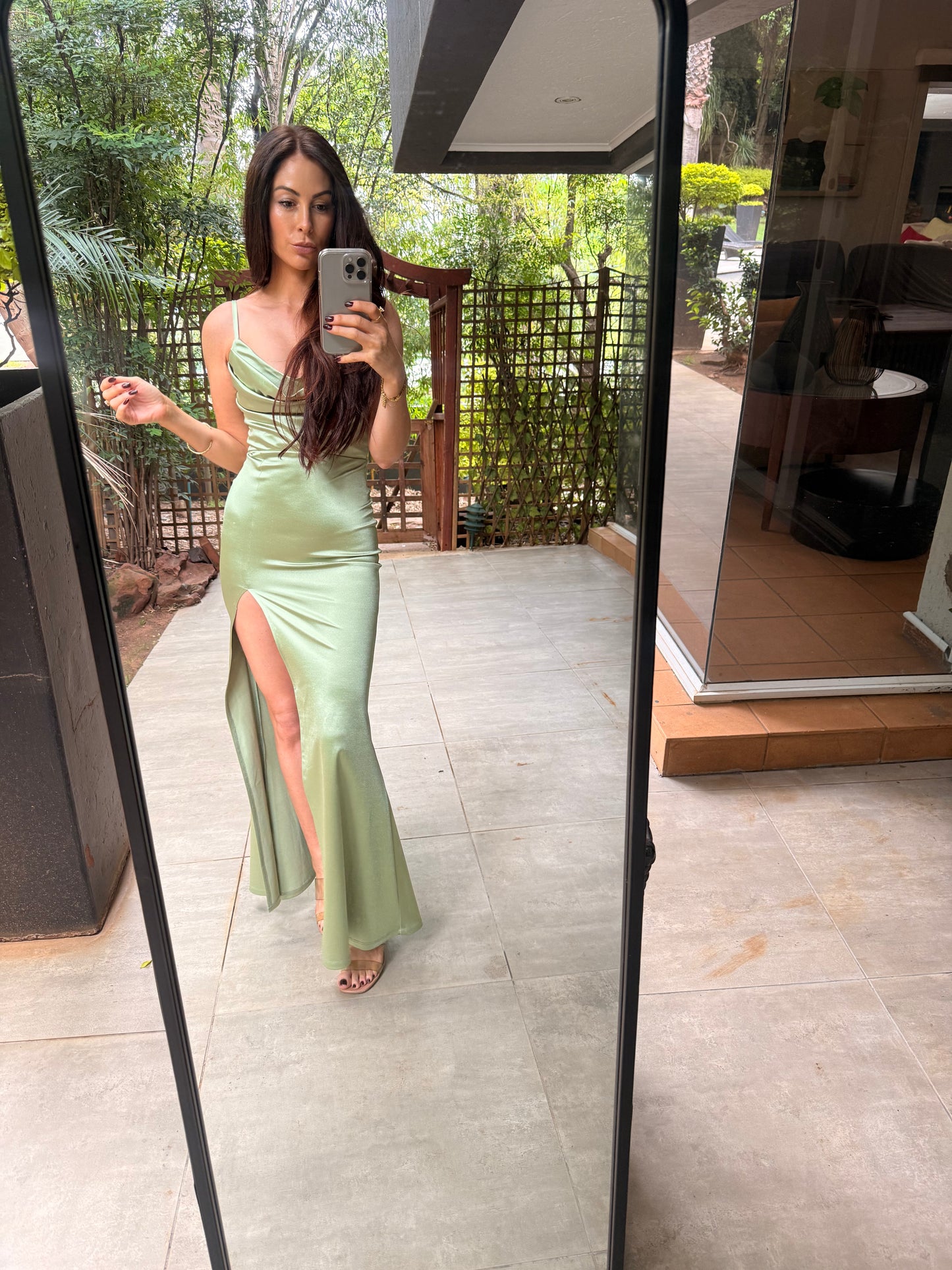 Minty Silk Dress