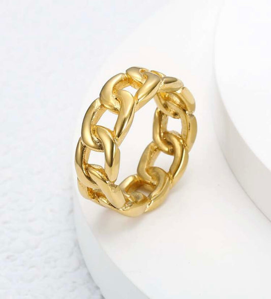 Gold Chain Ring