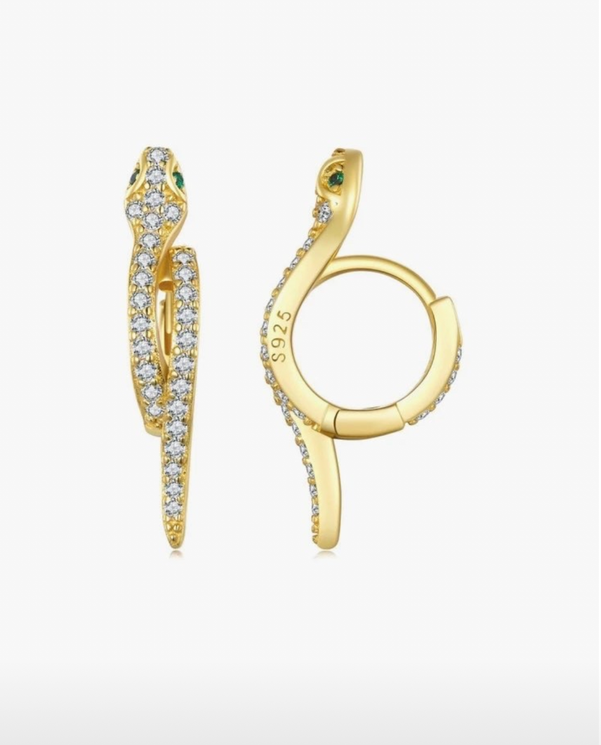 Crystal Snake Hoop
