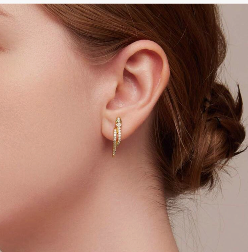 Crystal Snake Hoop