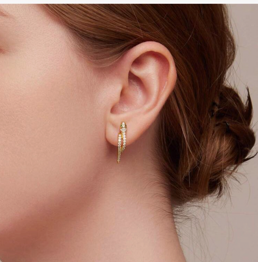 Crystal Snake Hoop