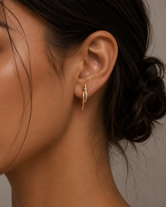 Crystal Snake Hoop